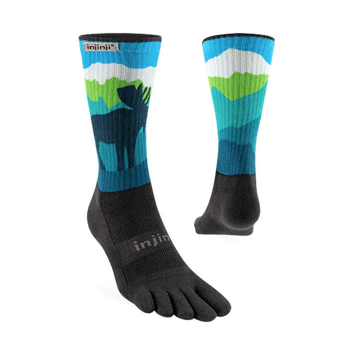 Mens Injinji Trail Artist Designed Crew Socks