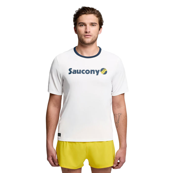 Mens Saucony Stopwatch Graphic Short Sleeve Tee