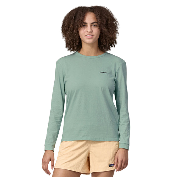 Womens Patagonia P-6 Logo Long Sleeve Responsibili-Tee