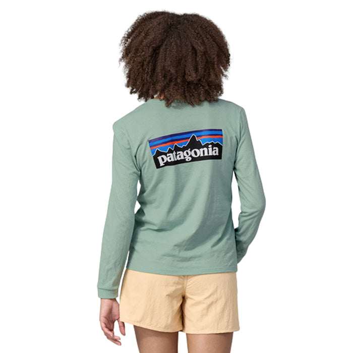 Womens Patagonia P-6 Logo Long Sleeve Responsibili-Tee